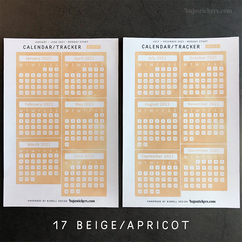 Calendar/Tracker 01 A • German/Deutsche • 20 Colours
