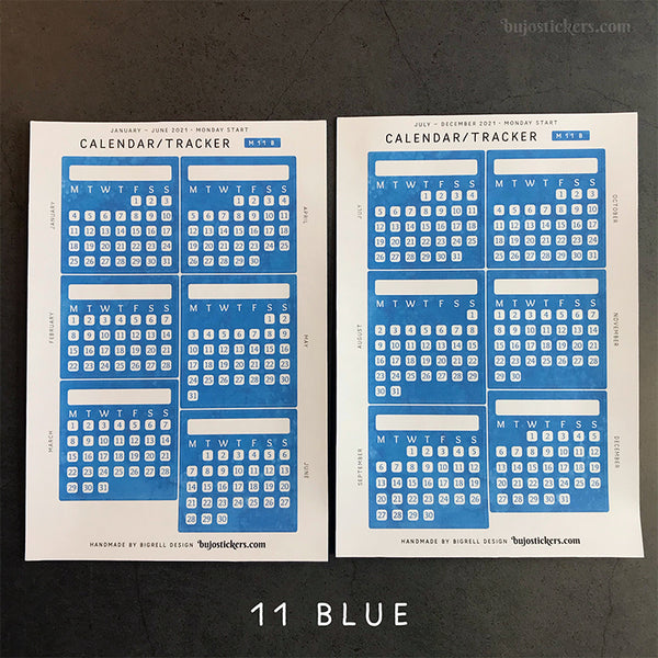 Calendar/Tracker 01 B • Swedish/Svenska • 20 Colours