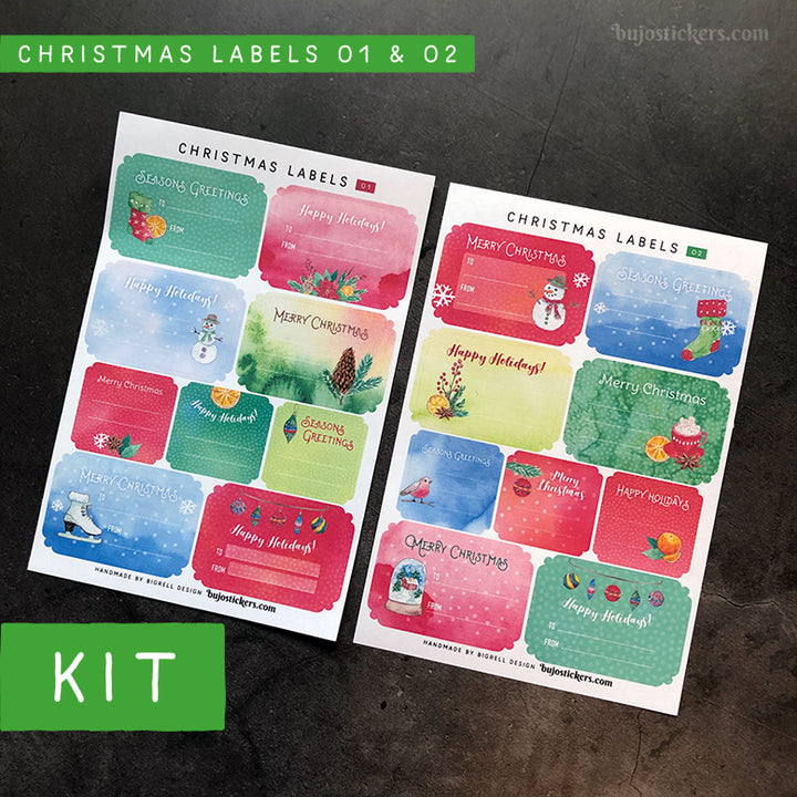 Christmas Labels • Kit: No 01 & 02