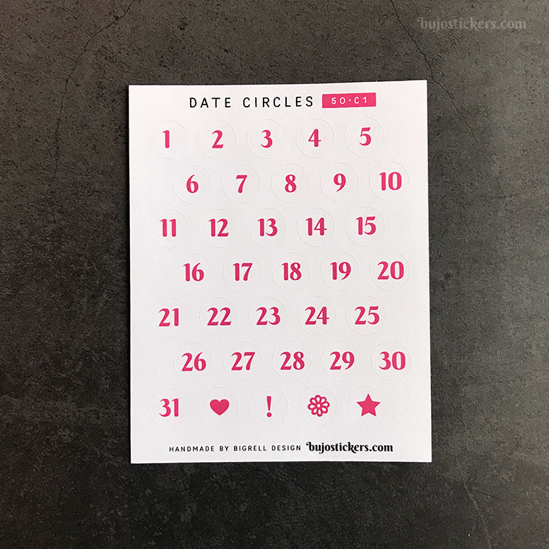Date Circles 50 • 44 colour options