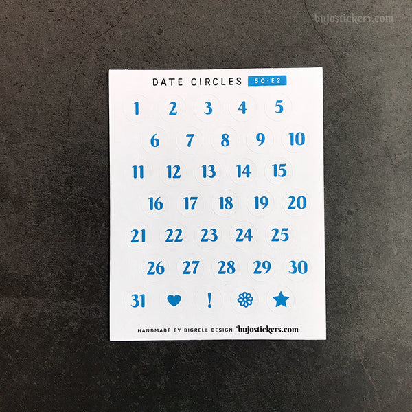 Date Circles 50 • 44 colour options