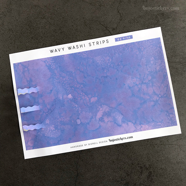 Wavy washi strips 03-A • 20 colours