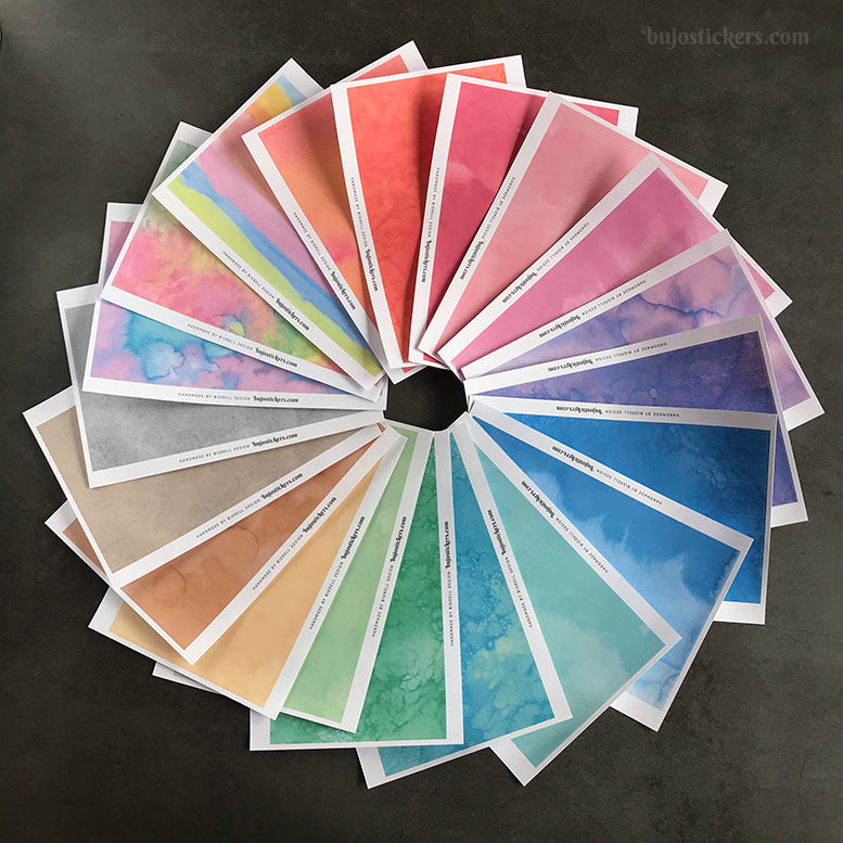 Wavy washi strips 03-A • 20 colours