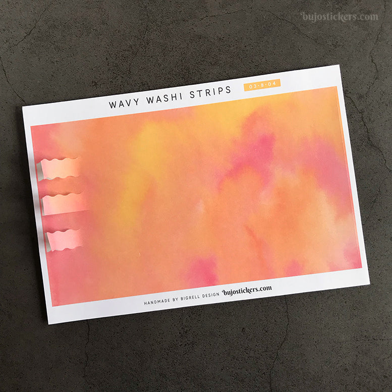 Wavy washi strips 03-B • 20 colours