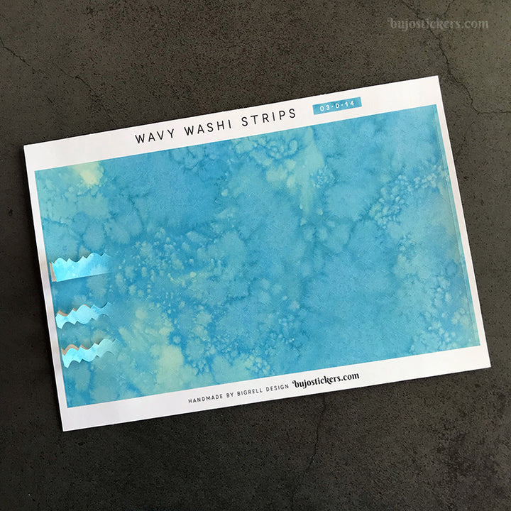 Wavy washi strips 03-D • 20 colours