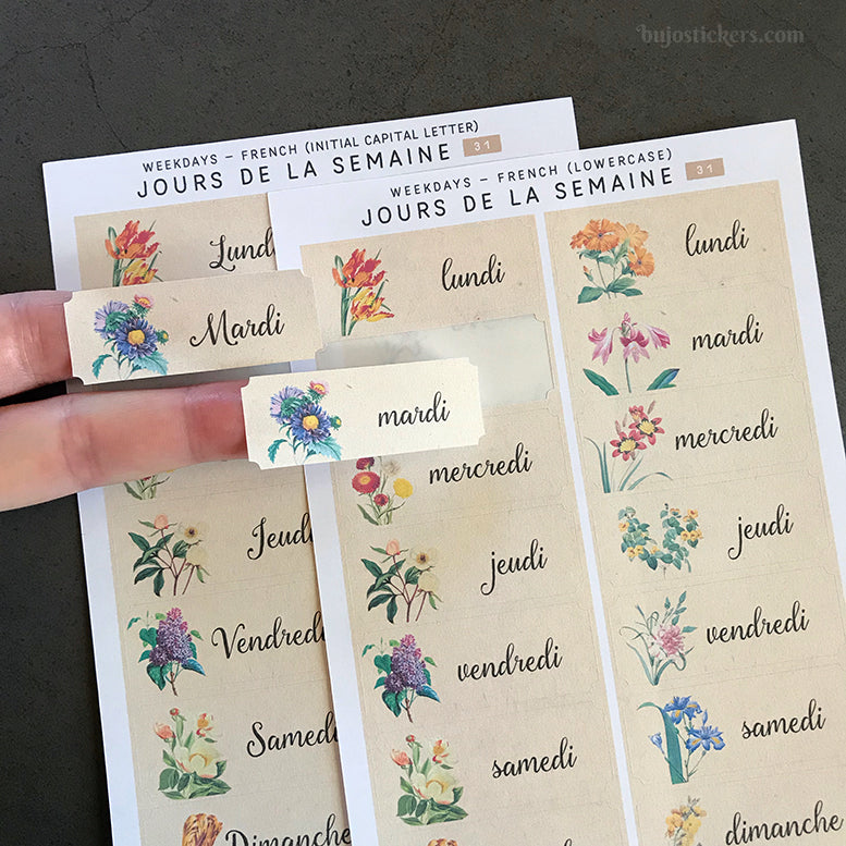 Jours De La Semaine 31 Weekdays In French Bujostickers Jours de la semaine 31 weekdays in french bujostickers