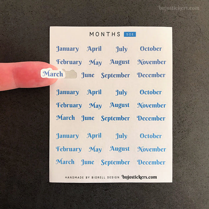Months 50 • 10 colour options