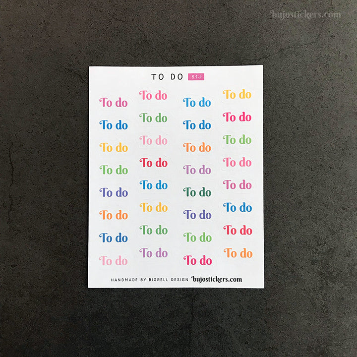 To do 51 • 10 colour options