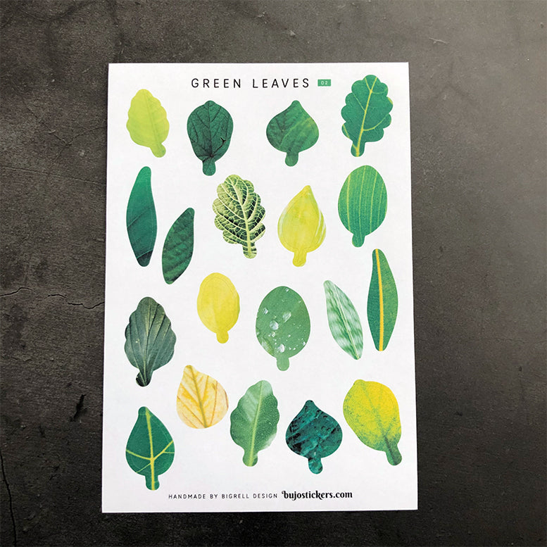 Green Leaves stickers No 02