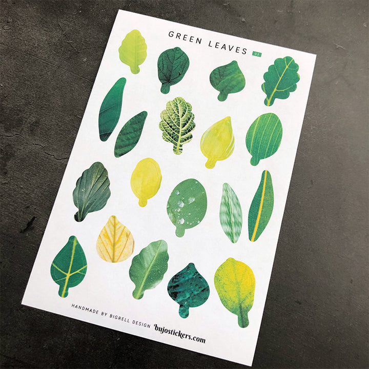 Green Leaves stickers No 02