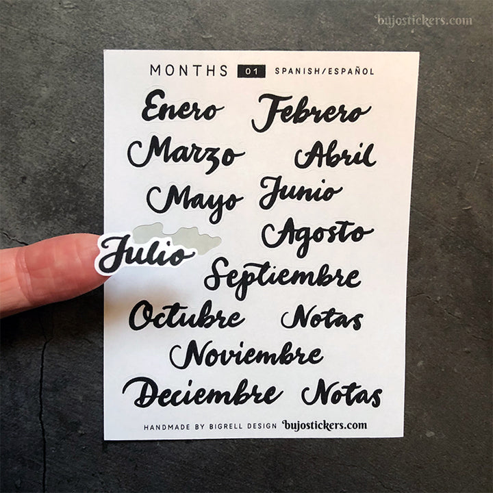 Months 01 – Spanish/Español