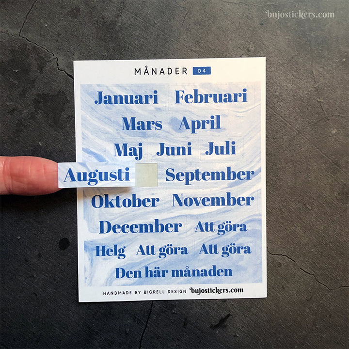 Månader 04 • Months in Swedish