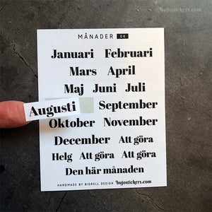 Månader 06 • Months in Swedish