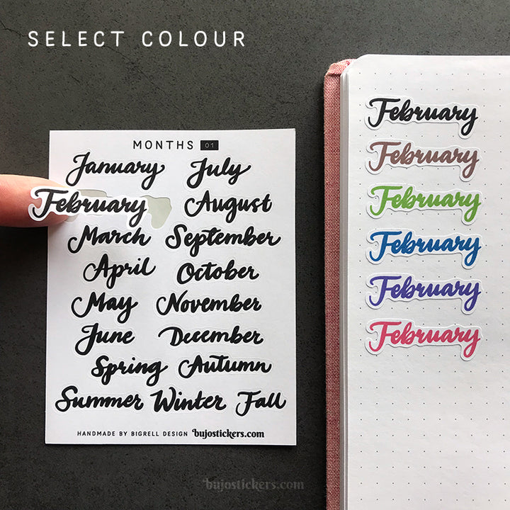 Months 01 • 7 colour options