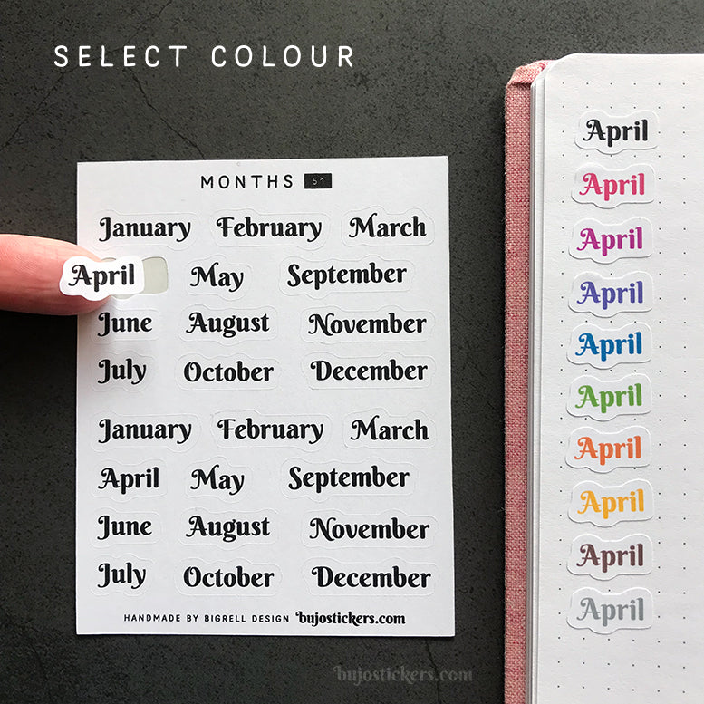 Months 51 • 10 colour options