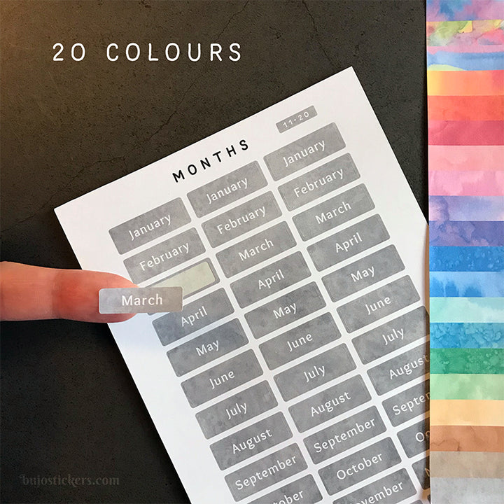 Months 11 – 20 colours
