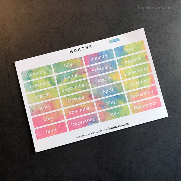 Months 12 – 20 colours