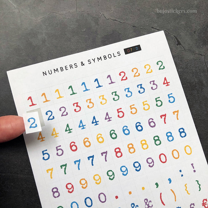 Numbers & Symbols 07-D