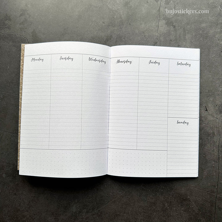 SECONDS – Traveler's Notebook B6 Vertical Weekly Calendar