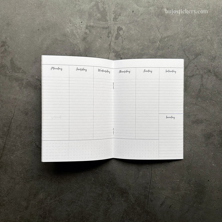 Traveler's Notebook B6 Vertical Weekly Calendar
