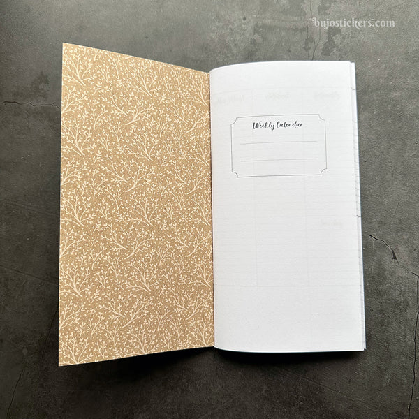 Traveler's Notebook  – Regular size – Vertical Weekly Calendar