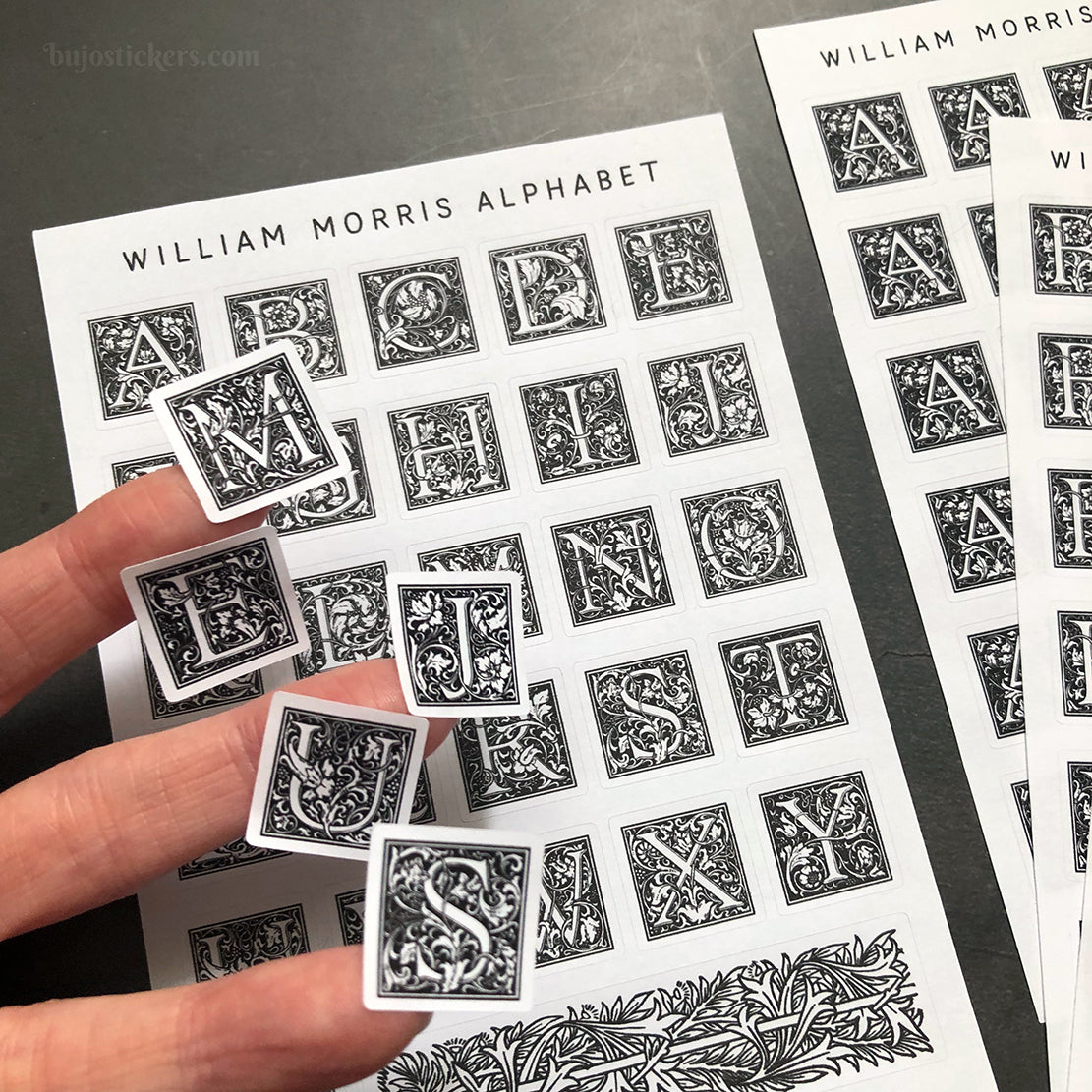 William Morris Alphabet – bujostickers