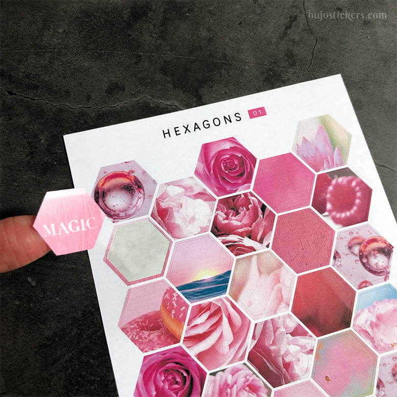 Hexagon stickers No 01