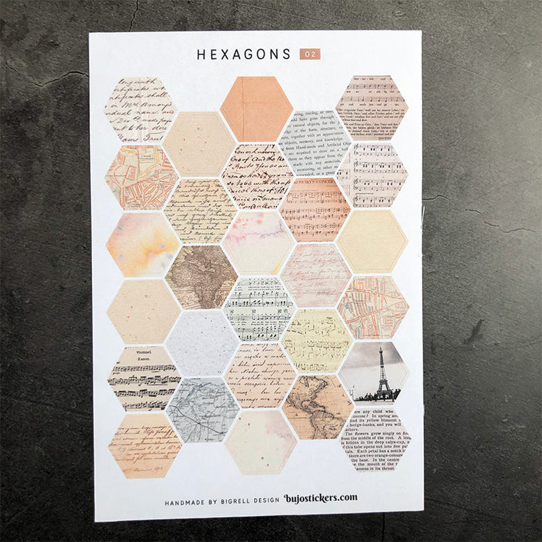Hexagon stickers No 02