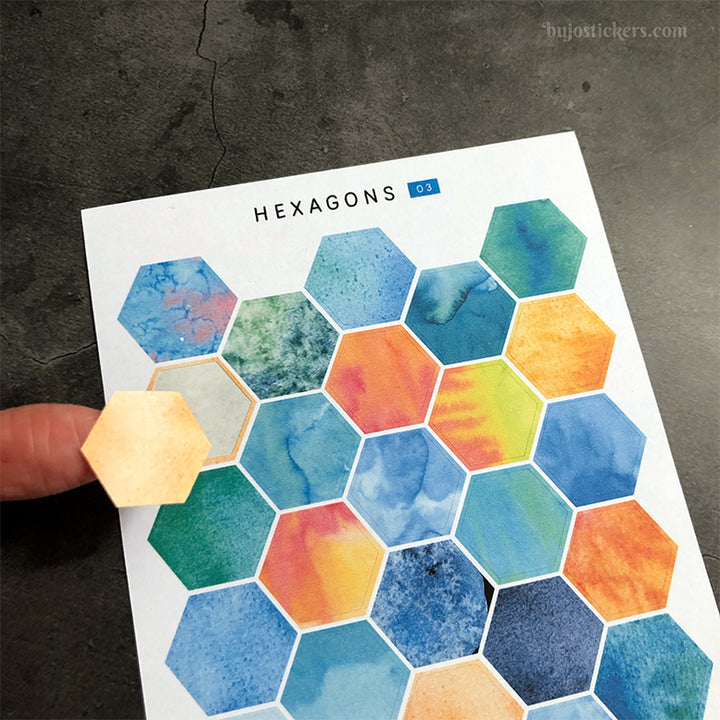 Hexagon stickers No 03