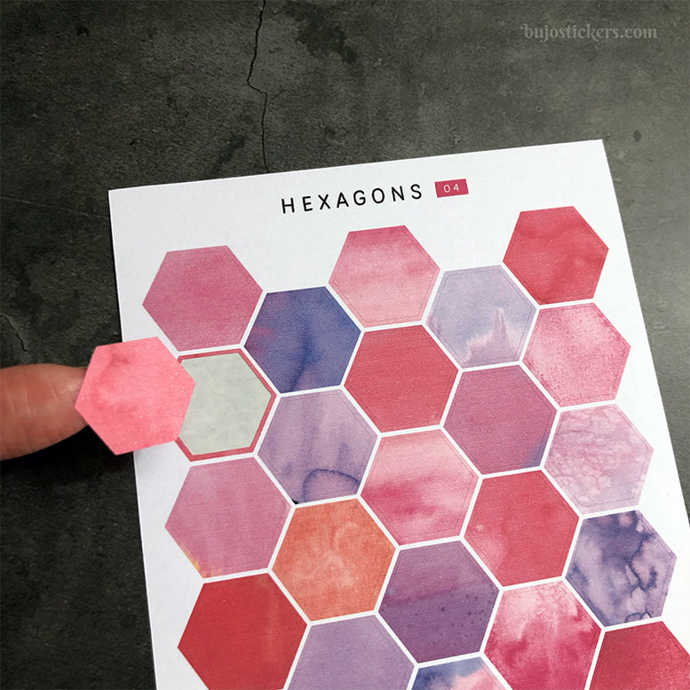 Hexagon stickers No 04