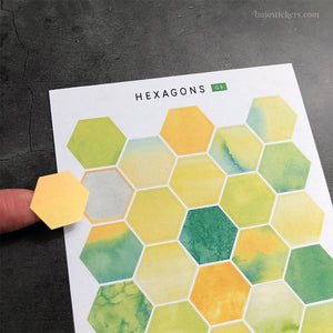 Hexagon stickers No 05