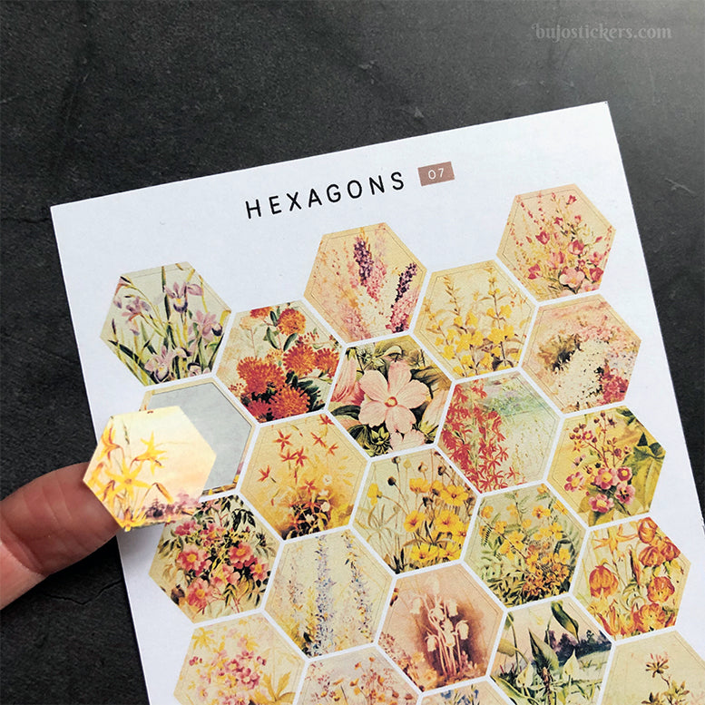 Hexagon stickers No 07