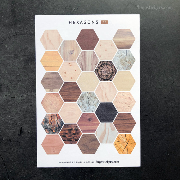 Hexagon stickers No 08
