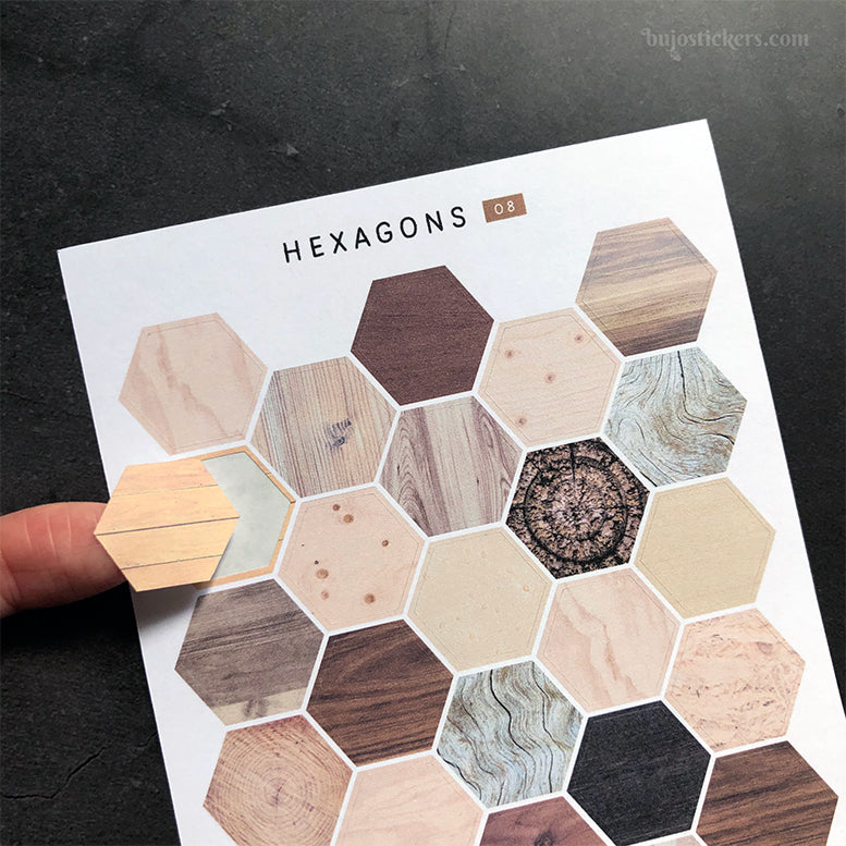 Hexagon stickers No 08
