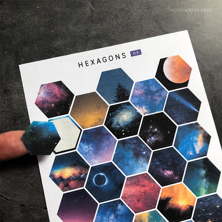 Hexagon stickers No 09