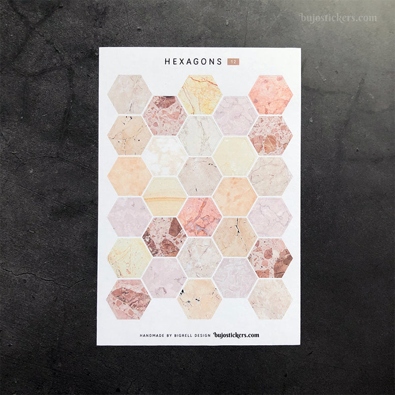 Hexagon stickers No 12