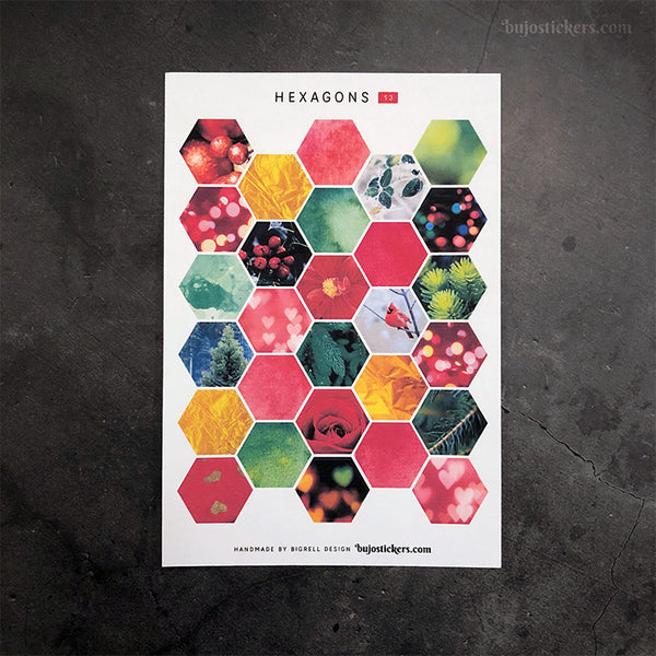 Hexagon stickers No 13