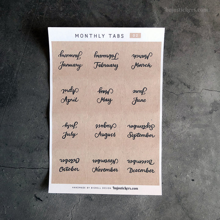 Monthly tab stickers 02