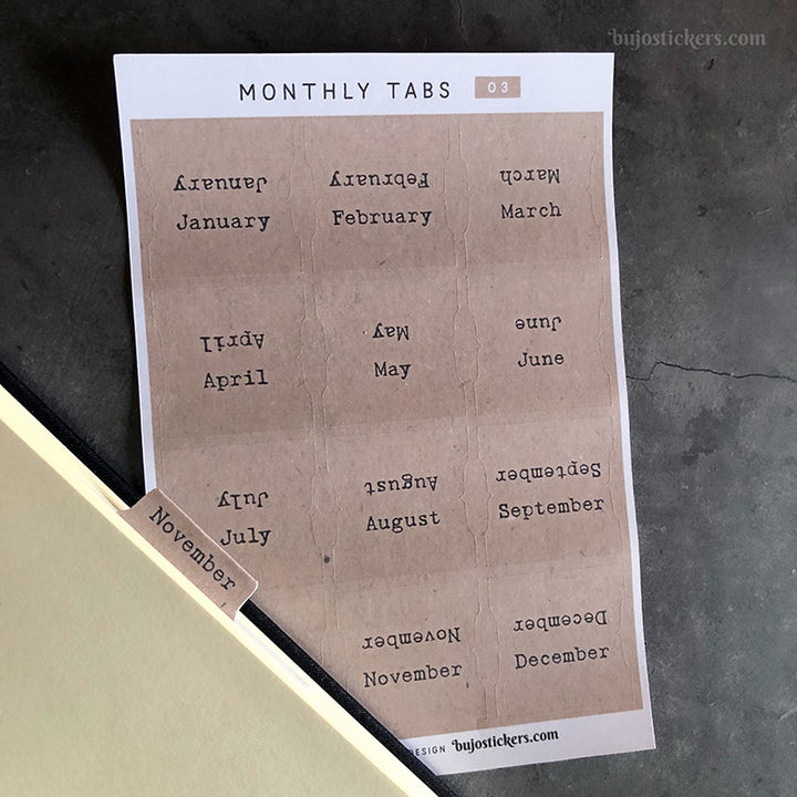 Monthly tab stickers 03