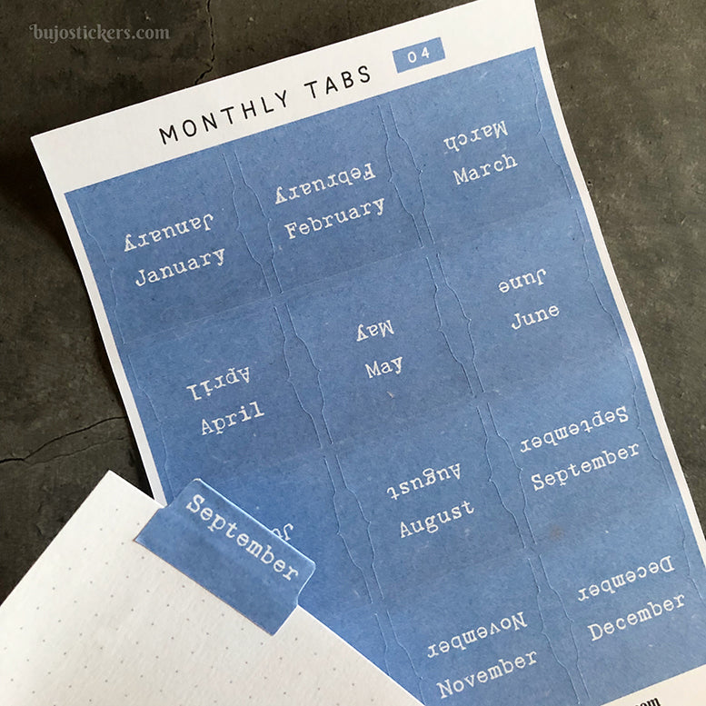 Monthly tab stickers 04 – bujostickers