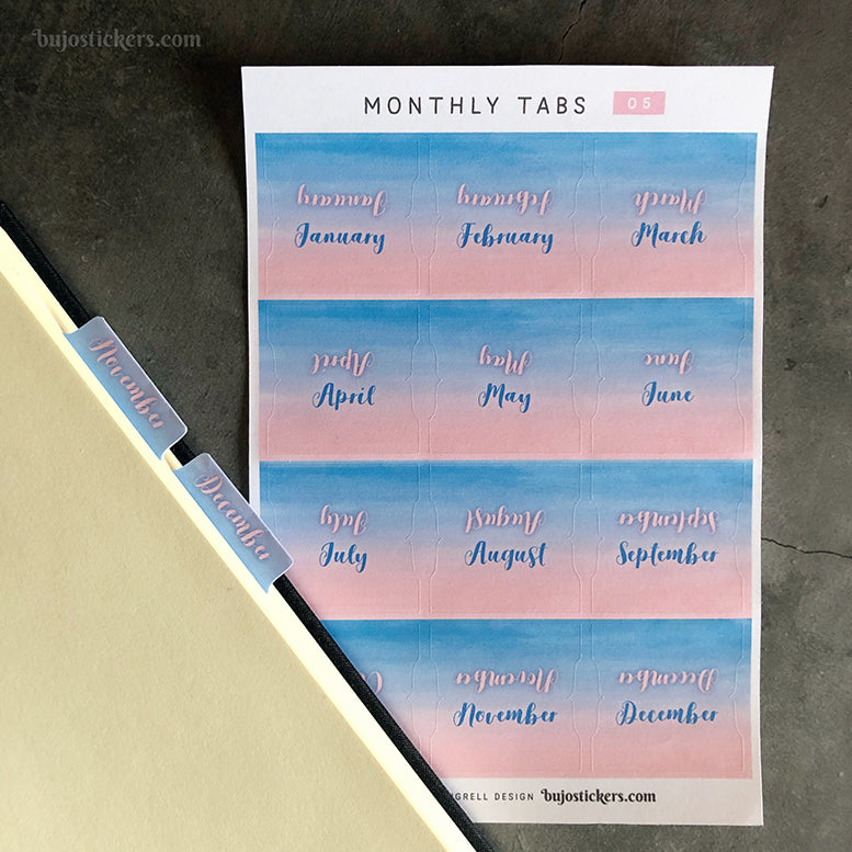 Monthly tab stickers 05