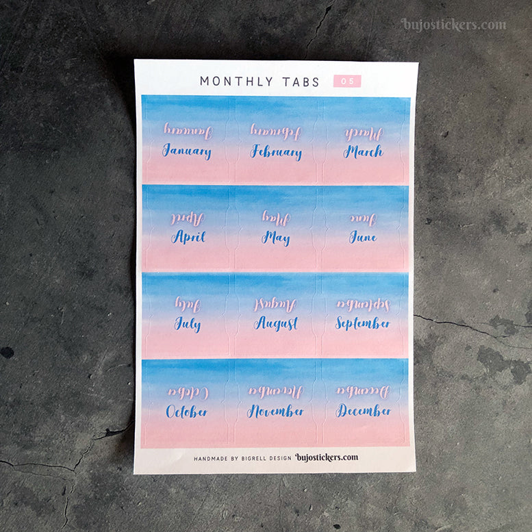 Monthly tab stickers 05
