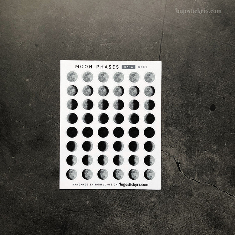 Moon phases 01 • 8 phases per moon cycle