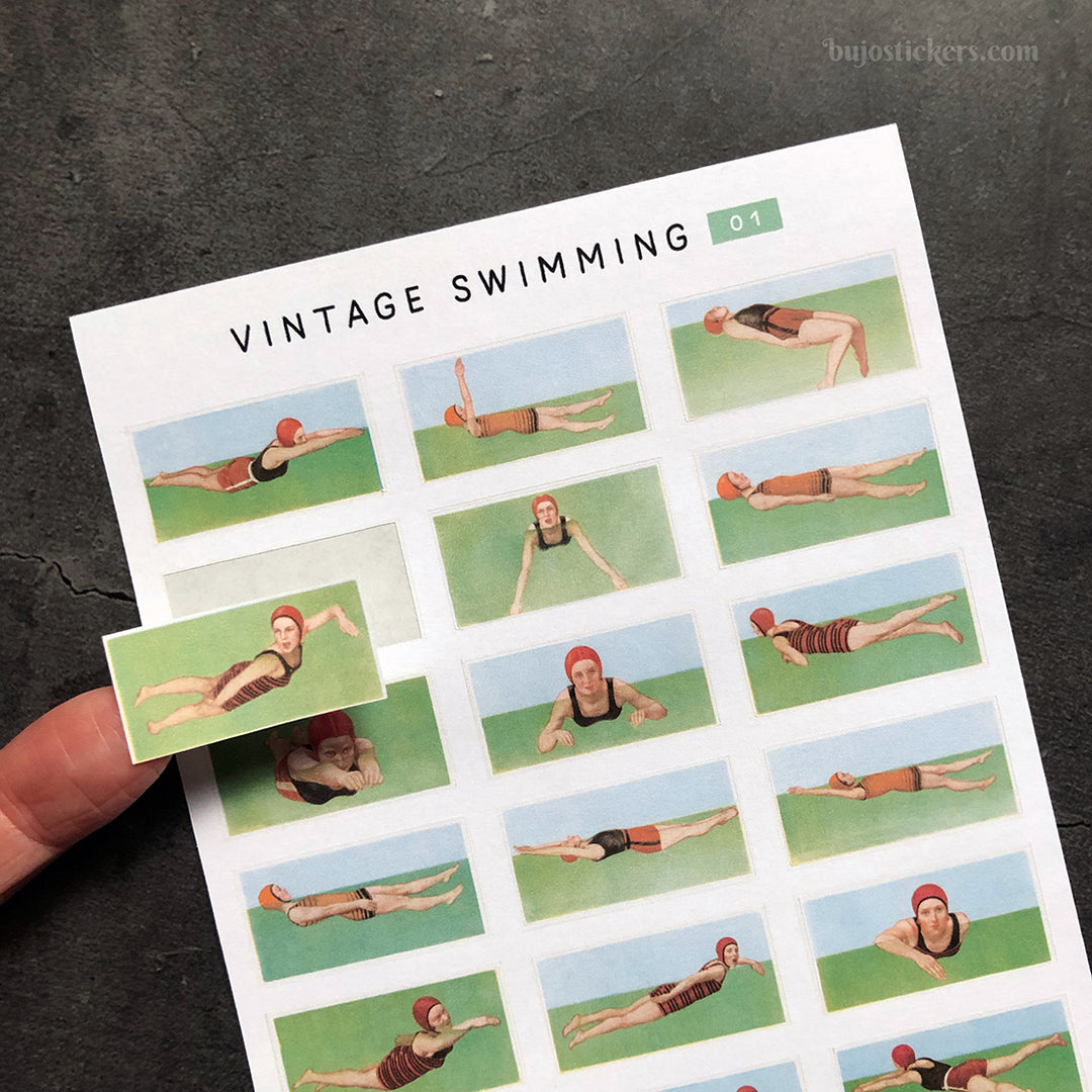 Vintage swimming 01