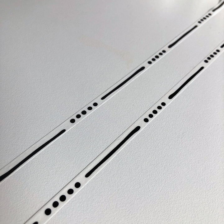 Washi tape 001 • Thin black & white stripes and dots • 5 mm x 10 m