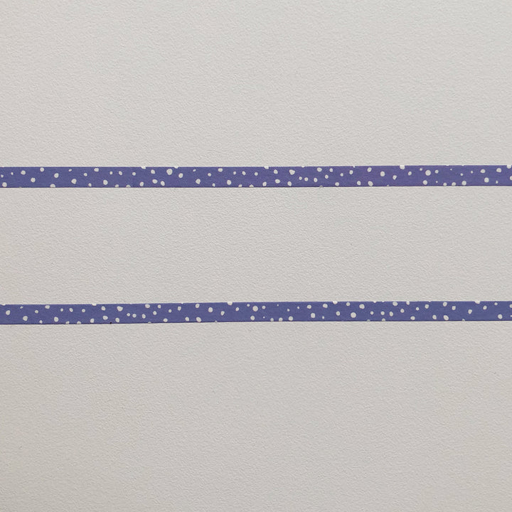 Washi tape 003 • Thin lavender washi tape with white dots • 5 mm x 10 m