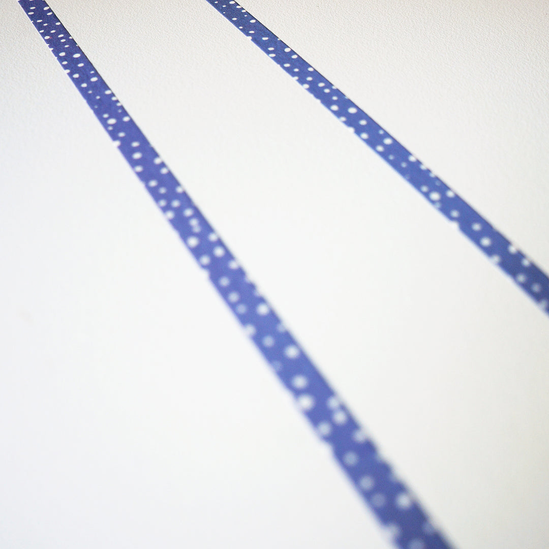 Washi tape 003 • Thin lavender washi tape with white dots • 5 mm x 10 m
