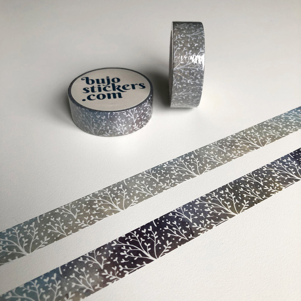 Washi Tape selbstklebend Glitter Silber 15mm x 10m Rolle - Die