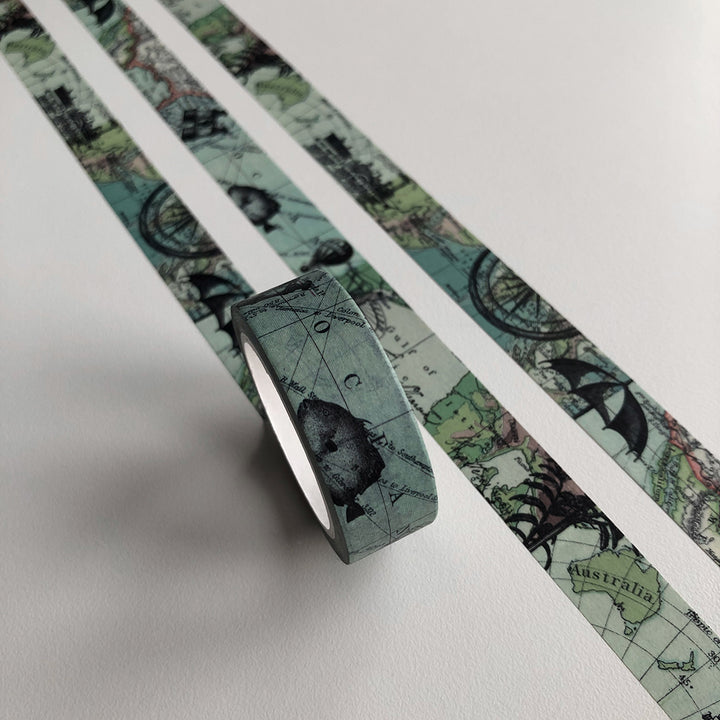 Washi tape 015 • Vintage maps & symbols • 15 mm x 10 m