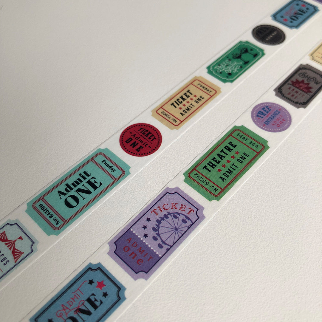 Washi tape 016 • Vintage style tickets • 15 mm x 10 m